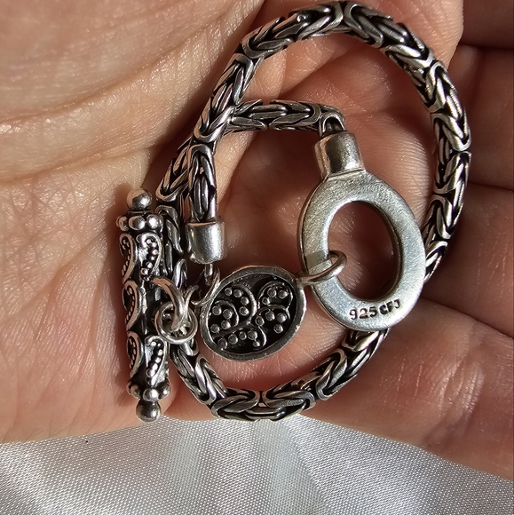 Sterling Byzantine Toggle Bracelet - Picture 3 of 4